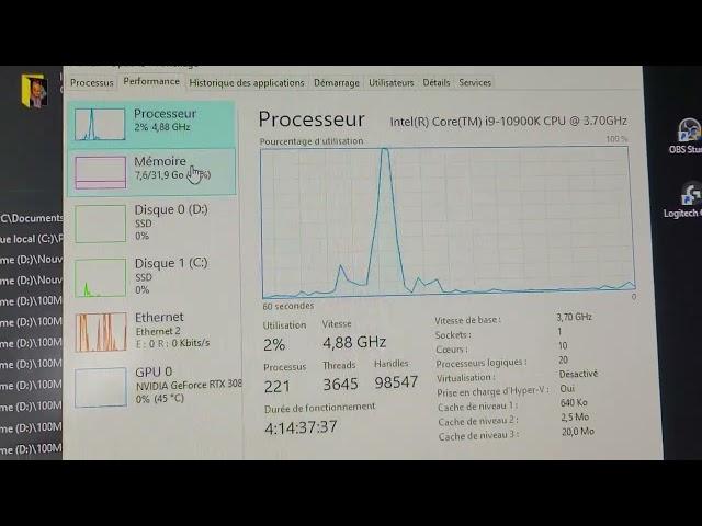 i9 10900k + 32Go DDR4 3200 MHz + MSI ROG