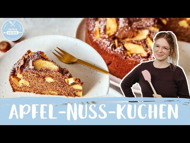 Apfel-Nuss-Kuchen  | mit 5 Äpfeln super saftig | Einfach Backen