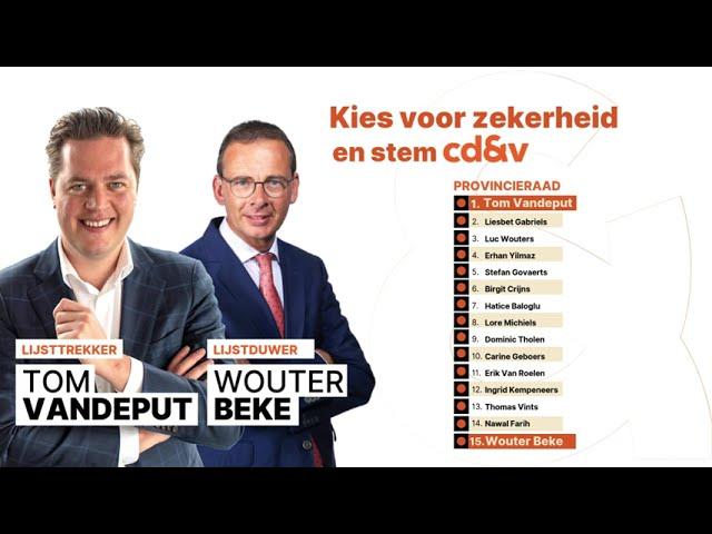 Tom Vandeput en Wouter Beke, uw zekerheid voor een sterk Limburg. 