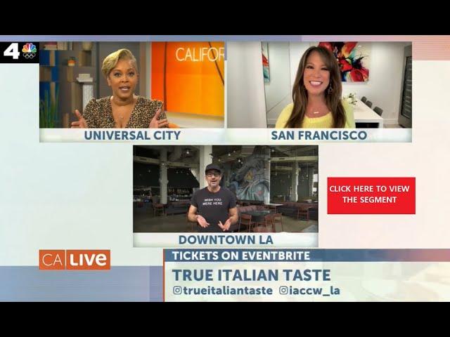 8/23/21 - Tempt Your Taste Buds a 'True Italian Taste' - NBCLA News Segment