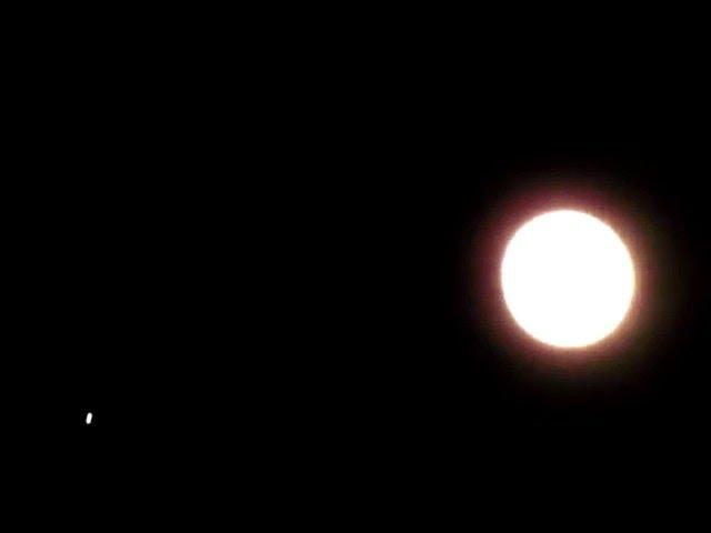 Moon and Jupiter with its moons (Canon SX40HS)