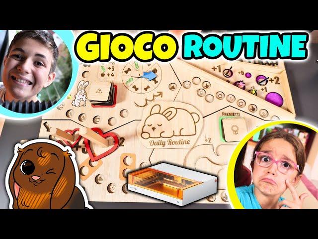 GIOCO DAILY ROUTINE dei nostri CONIGLI creato con xTool S1