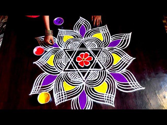 Simple Daily Kolam  dots Latest Rangoli DesignsEasy Muggulu