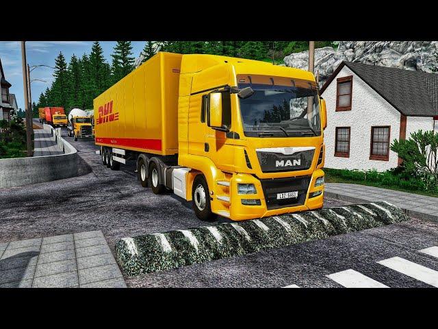 Trucks Vs Speed Bumps | BeamNG.Drive