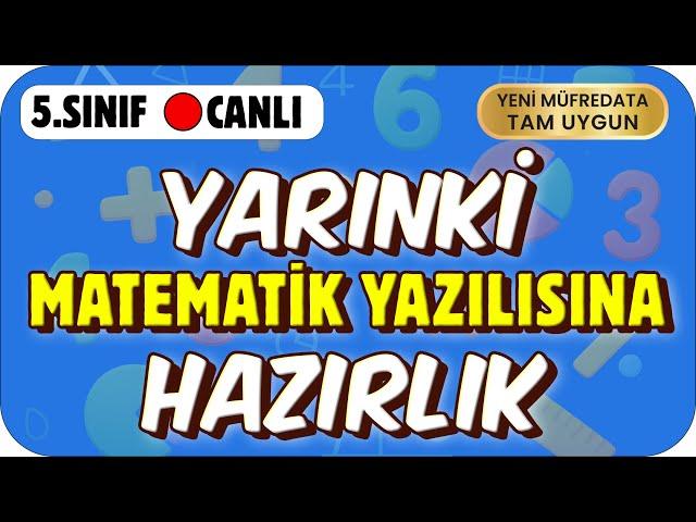 YARINKİ MATEMATİK YAZILISINDA ÇIKAR 5. SINIF #2025