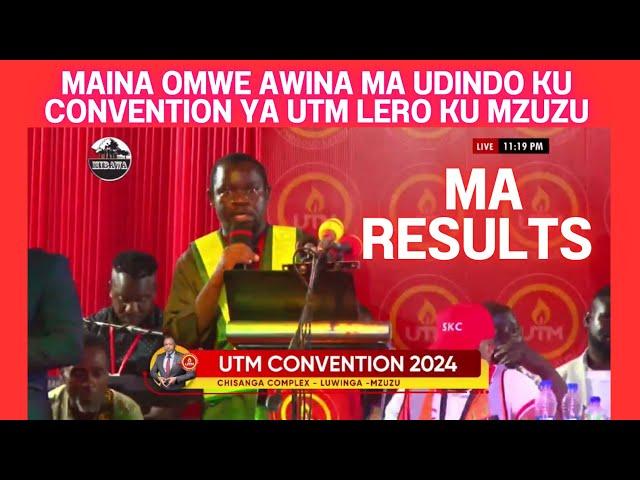 ZOTSATIRA ZA OMWE APAMBANA PA MAUDINDO KUZA UTM CONVENTION ZATULUKA ZILI MOTERE