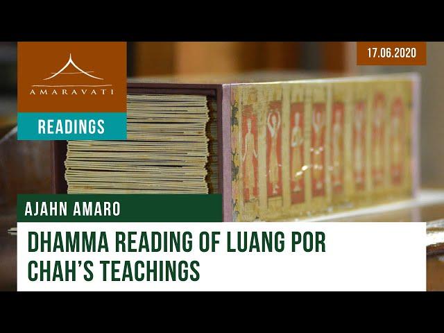 Dhamma Reading Of Luang Por Chah’s Teachings | Ajahn Amaro | 17.06.2020