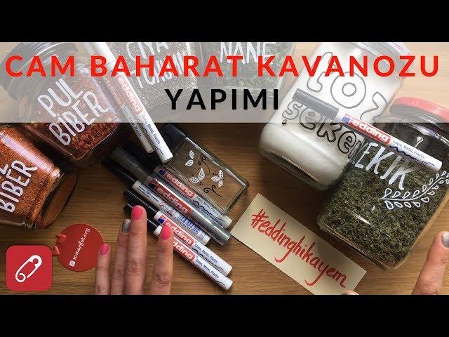 Cam Boyama / Güzel Yazı / Kavanoz Süsleme / Cam Baharat Kavanozu Süsleme | 10marifet