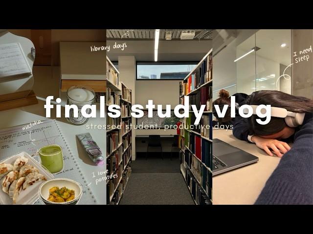 finals week study vlog pt.1 | *stressed* student, realistic uni days, PRODUCTIVE library days