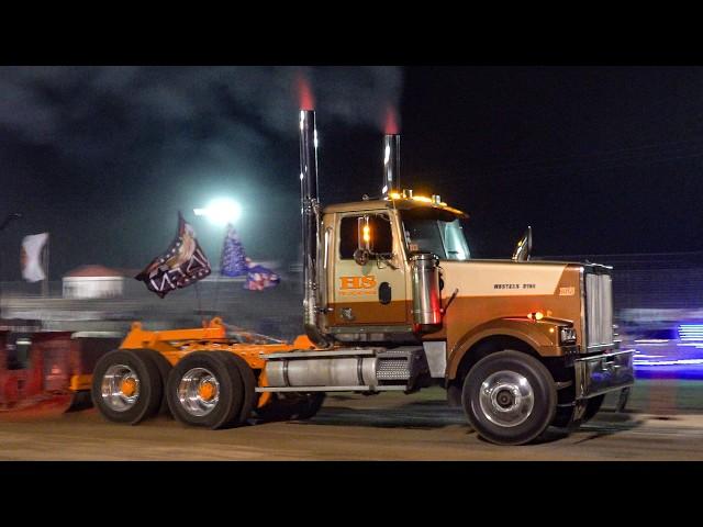 Semi Pulling 2024: A class Semis. Over The Top Diesel Showdown. Onaway Speedway.