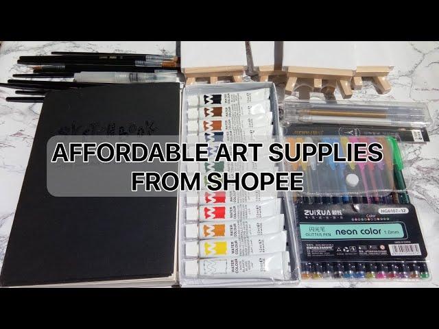 affordable art supplies haul // from shopee Philippines + shops and prices