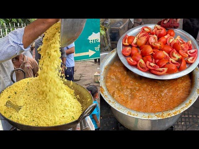 SUPERFAST Vicky Tarri Poha of Nagpur नागपुर का सबसे SPICY पोहा Indian Street Food