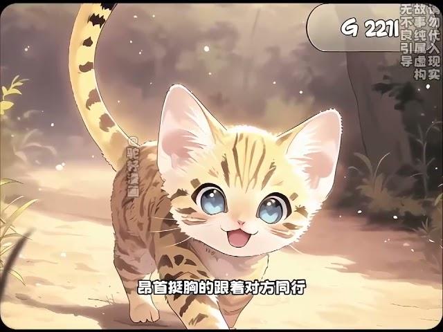 完结《猫猫求生倒计时》新生代演员许棉在家里看动物世界，出家门的下一秒就来到了一片原始森林。开局一只猫，食物全靠捡。许棉被迫开始一场求生之旅，后来偶遇一只老虎大佬，成功找到了免费饭票。#喵喵推文