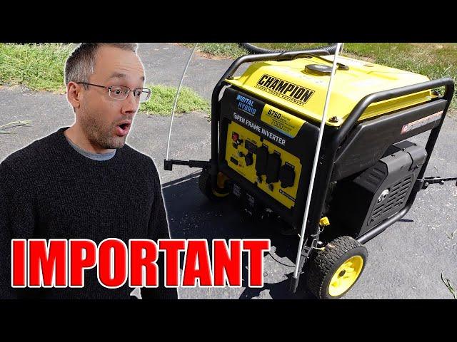 Know THIS before purchasing a generator - Champion 8750 Watt Open Frame Inverter