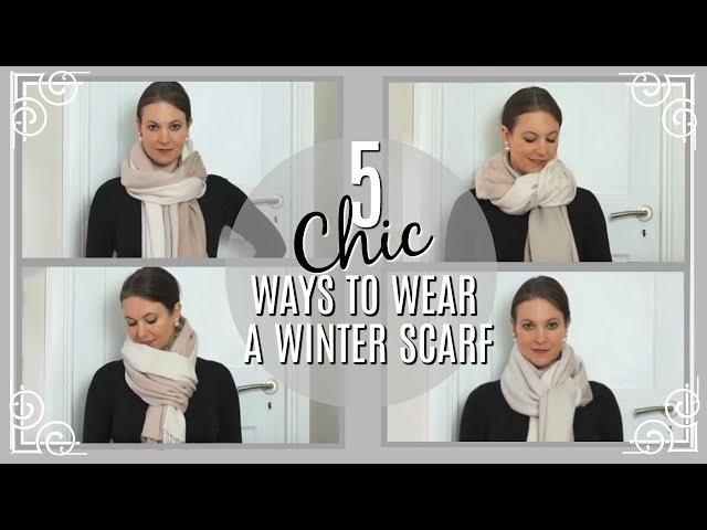 How to Wear a Winter Scarf 5 different ways | Fashion Over 40