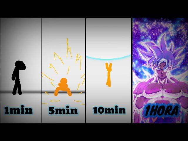 GOKU em 1 MINUTO, 5 MINUTOS, 10 MINUTOS e 1 HORA (FlipaClip)