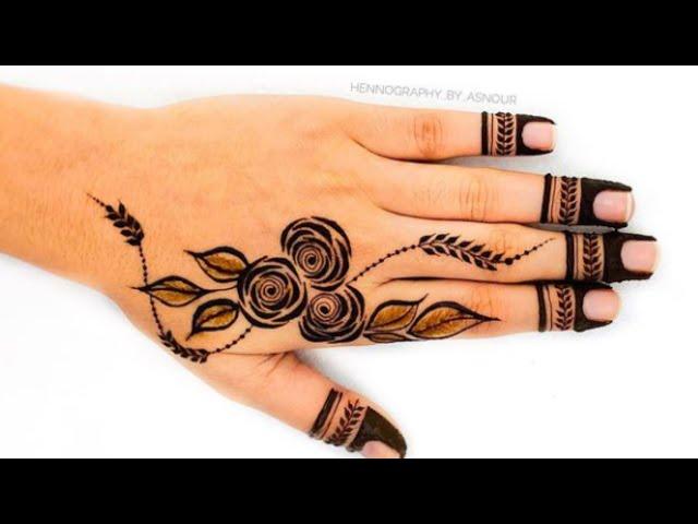 simple back hand mehndi design  stylish mehndi with sadia