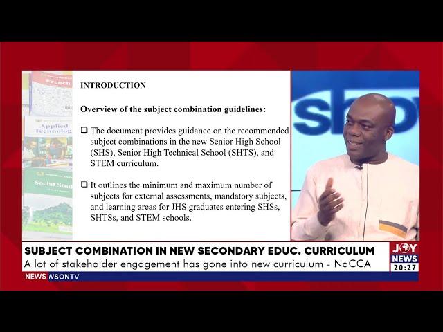 Subject Combination in New Sec. Educ.Curriculum: A new curriculum will be rolled out tomorrow