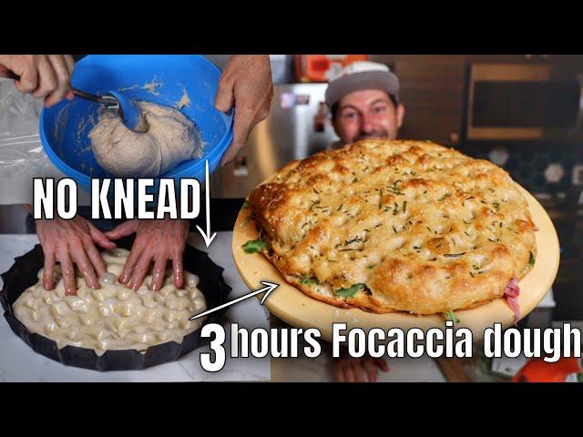 HOW TO MAKE FOCACCIA DOUGH⎮EASY & NO KNEAD