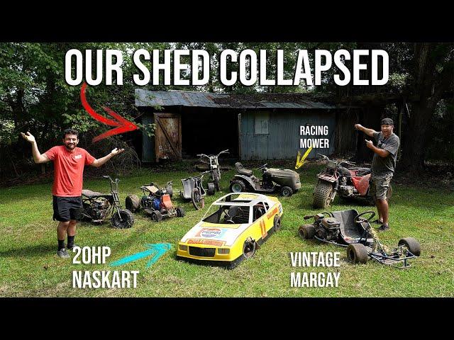 Rescuing our 20HP Nascar Go Kart + 3 Abandoned Projects for Backyard Racing!