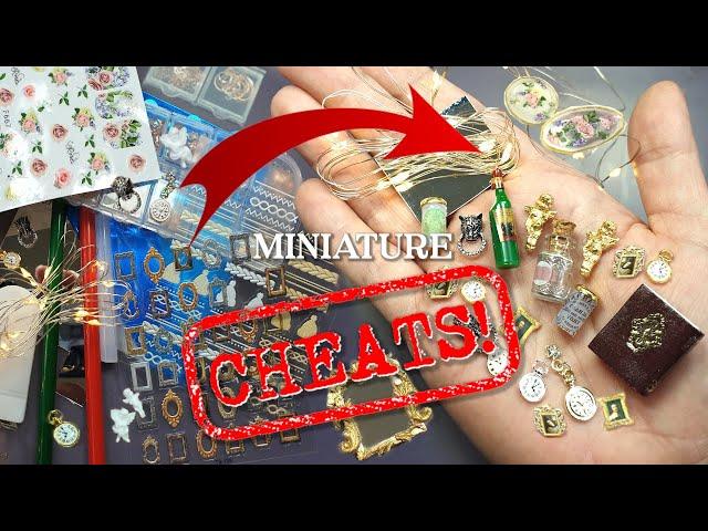 MINI CHEATS to Use for Dollhouse / Diorama || Tips & Tricks || EASY #miniaturetips #miniaturetricks