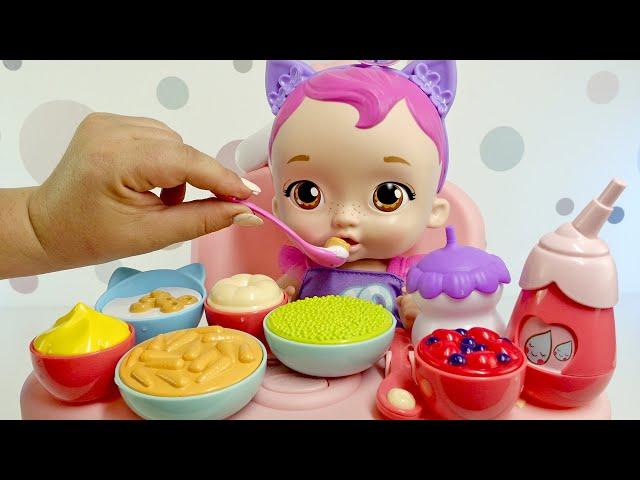 Comida interactiva para muñecas  My Garden Baby y la trona de Baby Annabell