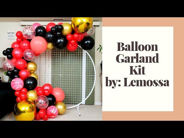 Balloon Garland in Round Mesh Backdrop | How to | Balloon Garland Tutorial