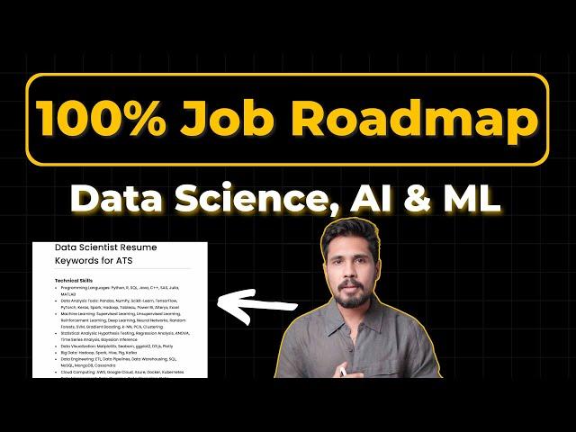 100% Data Science, AI Job Roadmap | No Tech Background? No Problem!