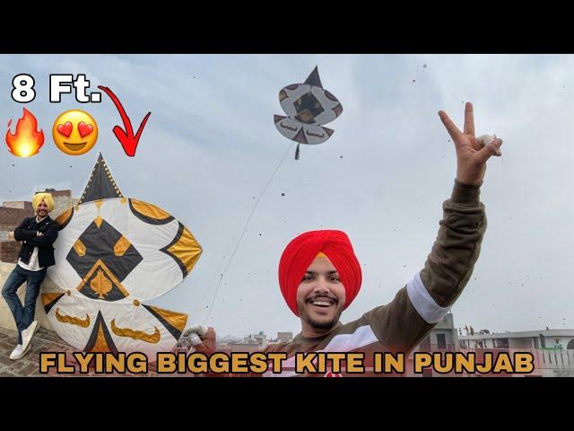 Flying 8 tawa Patang on makar sakranti*BIG KITES*