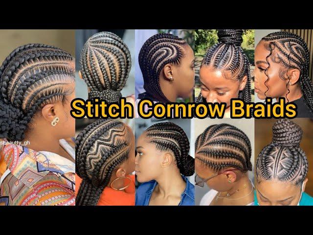 Latest Cornrows Braids Hairstyles for 2025 | Stitch Cornrow Braids for Black Women | Feed in Braids