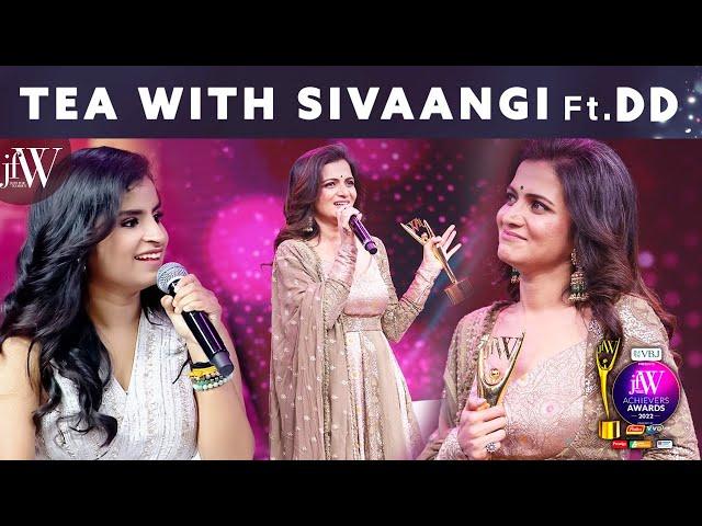 Tea with Sivaangi with DD | Divya Dharshani| JFW Achievers Awards 2022 | JFW