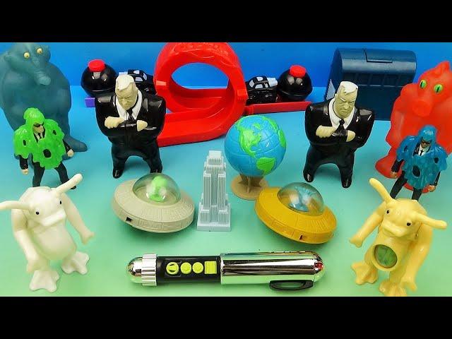 1998 MiB MEN IN BLACK THE ANIMATED SERIES set of 12 BURGER KING TV SHOW COLLECTIBLES VIDEO REVIEW