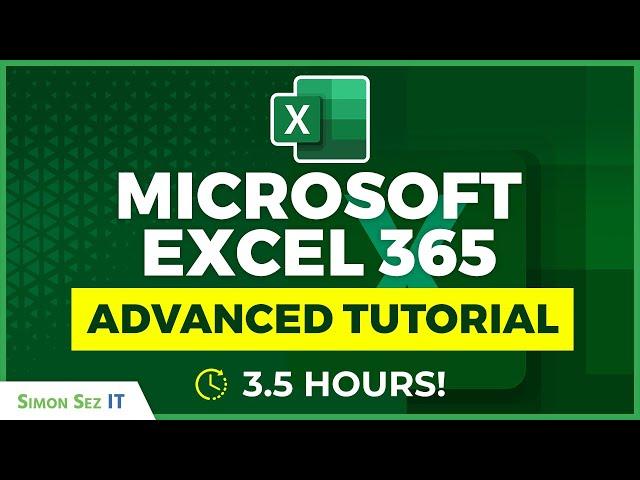 Microsoft Excel 365 Tutorial: 3+ Hours of Advanced Excel Training