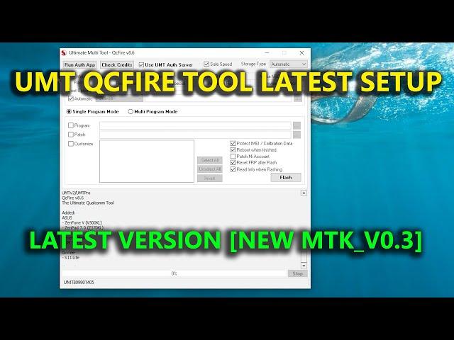 UMT New Update MTK2 V0.3/QcFire Setup File v8.6/Vivo New Security Unlock | UMT New Update 2023