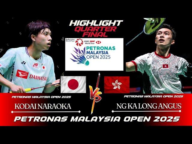 Kodai NARAOKA (JPN) vs NG Ka Long Angus (HKG) | MALAYSIA OPEN 2025 Badminton | Quarter Final