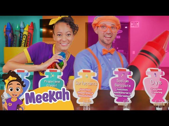 How to Make Crayon Colors? Blippi & Meekah Learn about Colors!