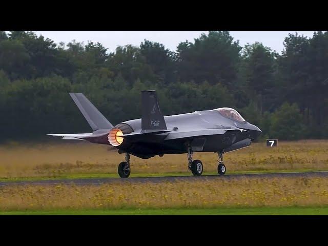 [4K] Volkel; F-35A Kicks in the Afterburner and goes almost vertical