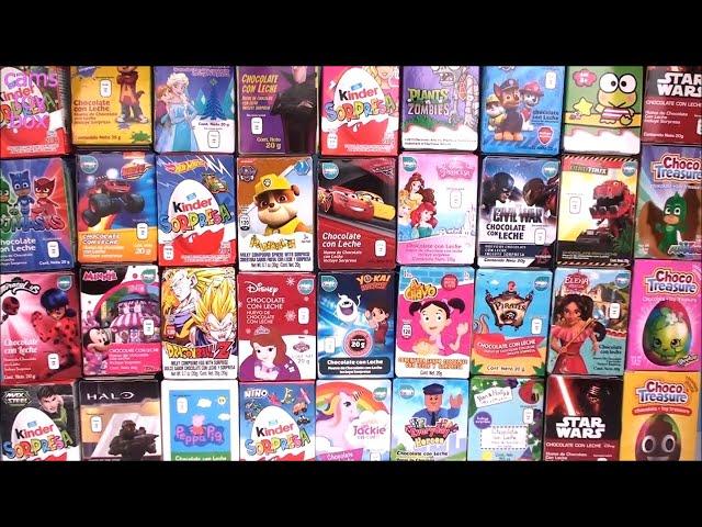 36 Chocolate Surprise EGGS KINDER Toys Opening Paw Patrol Peppa PIG PJ MASKS