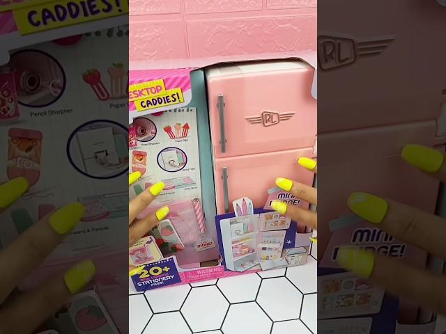 Real Little's  Adorable Mini Fridge Stationary Caddy! Satisfying Video ASMR #reallittles #shorts