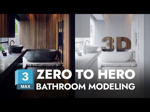 Bathroom Modeling and Rendering like a PRO | From Zero To Hero