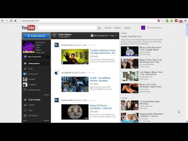 How to get youtube new layout 2012