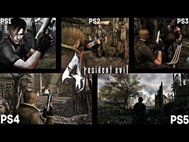 RESIDENT EVIL 4 PS1 VS PS2 VS PS3 VS PS4 VS PS5