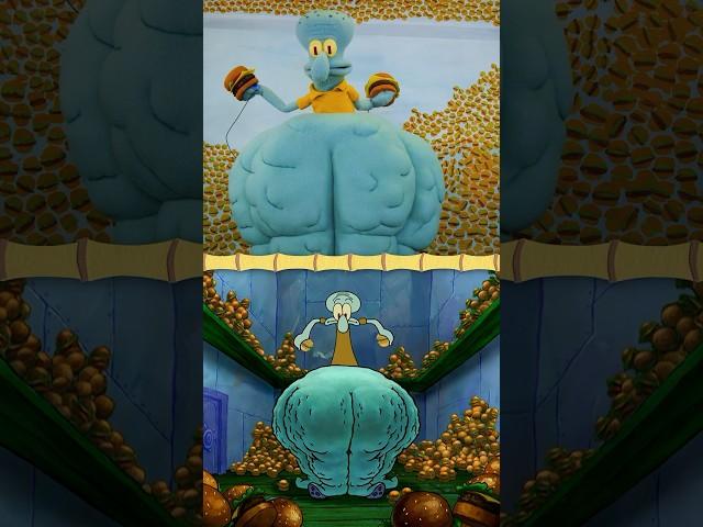 it went right to squidward's thighs  w/ puppets! | spongebob #shorts