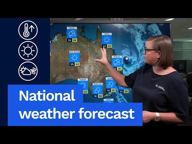 National Weather Forecast: Warm and mostly dry weekend; hazardous surf for south-east Qld