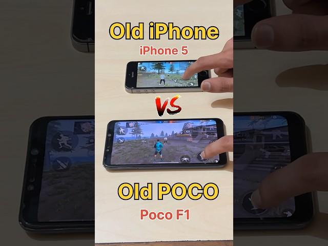 Old iPhone  vs Old POCO  iphone 5 vs POCO F1 - FREEFIRE DAMAGE TEST #freefire #poco #iphone