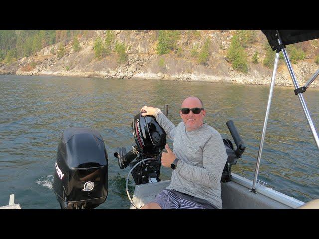 Mercury 6HP Outboard-Test/Demo/Review. Demo of the outboard on the lake mounted to a Panther Mount.