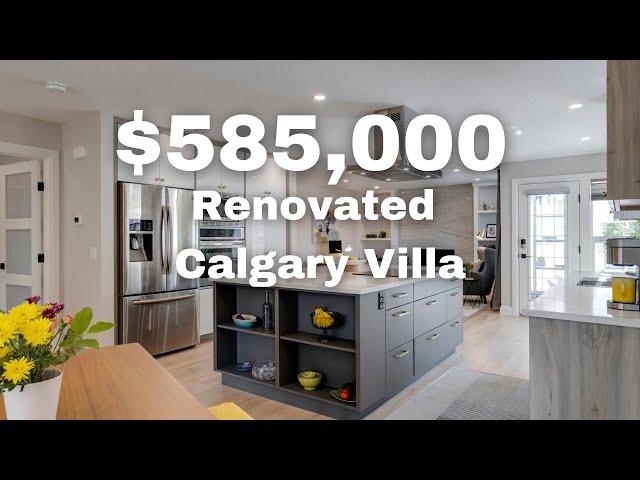 Tour a $585,000 Renovated Calgary Bungalow Villa For Sale (Home for Sale 2022)