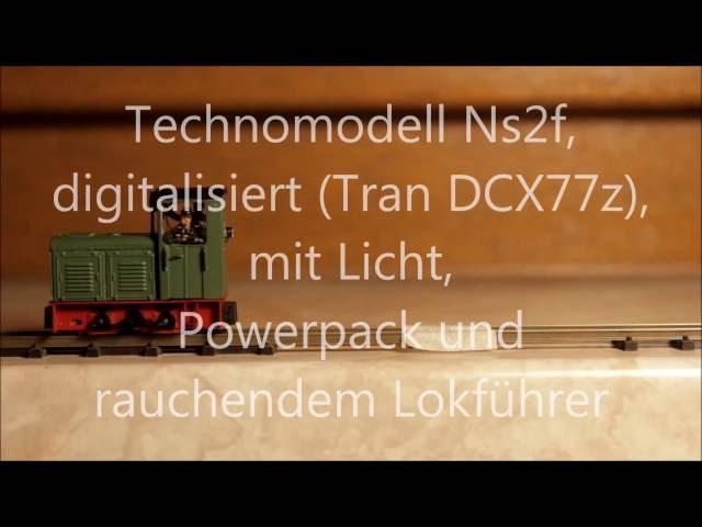 Ns2f in H0f von Technomodell, digitalisiert, mit Licht, Powerpack und rauchendem Lokführer