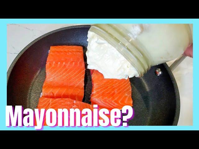 Baked MAYONNAISE Salmon in the Oven