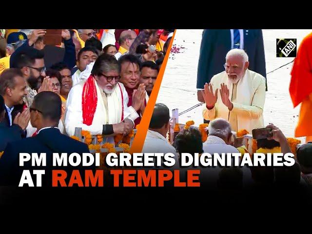 PM Modi greets Ram Temple 'Pran Pratishtha' program attendees